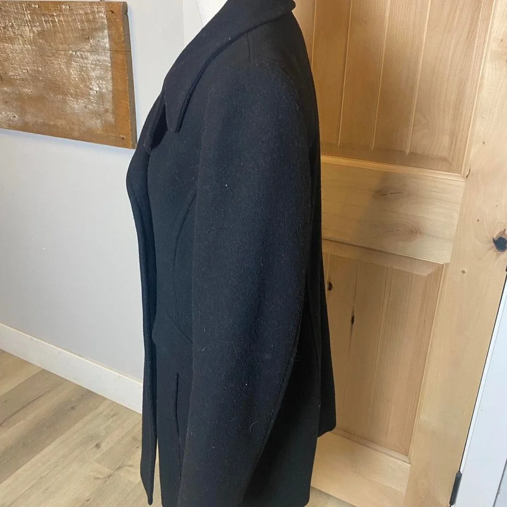 Vintage 90s Donny‎ Brooke 100% Wool Peacoat Double-Breasted Minimalist Winter M